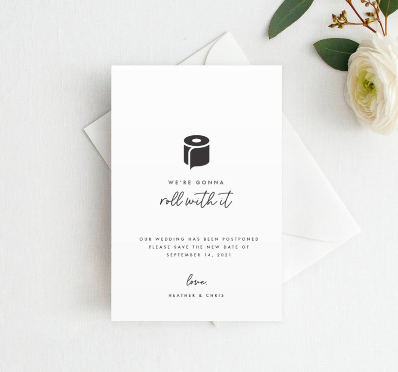 Postponed Wedding Change the Date Card Roundup from Canvas Weddings, Hudson Valley Wedding Planner