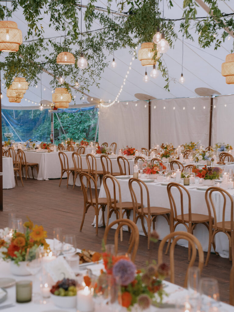 Tented Wedding Reception at Glynwood Farm in the Hudson Valley